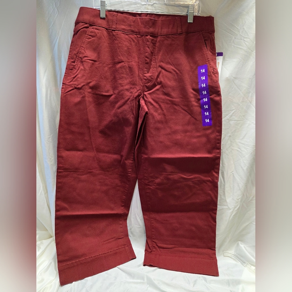 Chic Burgundy Cropped Pants